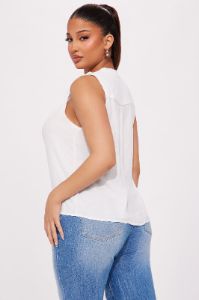 Erika Linen Shirt - Off White sold by Fashion Nova