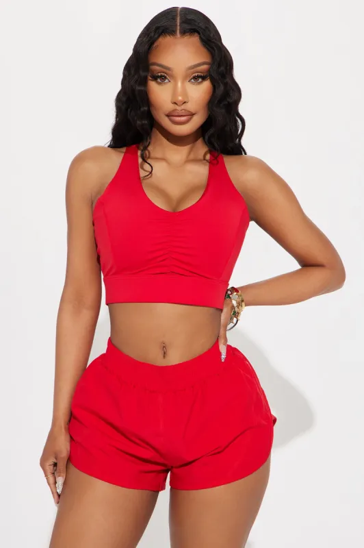 Run Up Elevate Active Sports Bra - Red sold by Fashion Nova