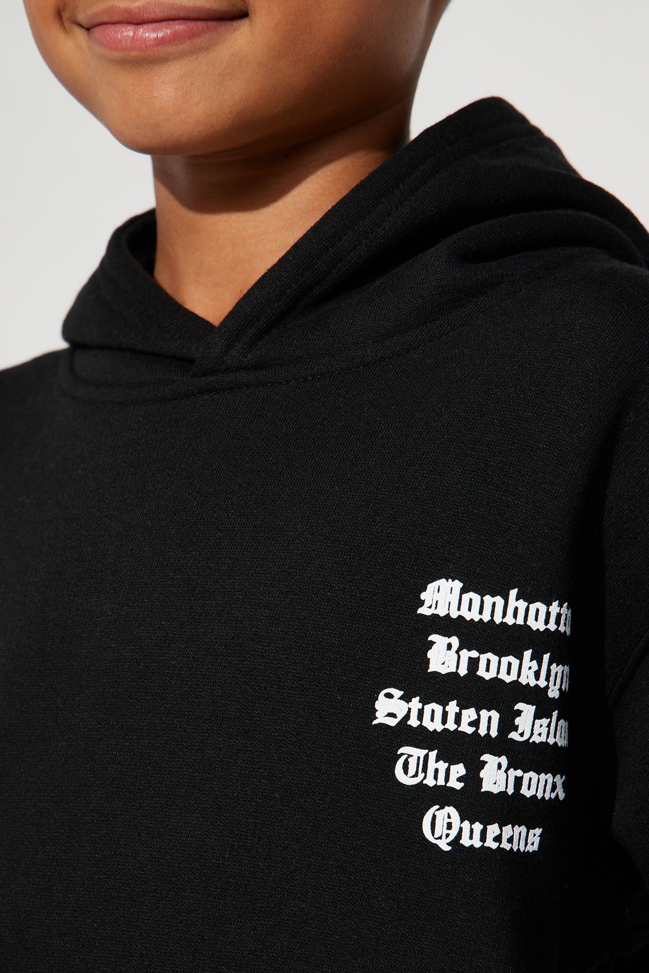 Mini New York Attitude Graphic Hoodie - Black sold by Fashion Nova product image thumbnail 4