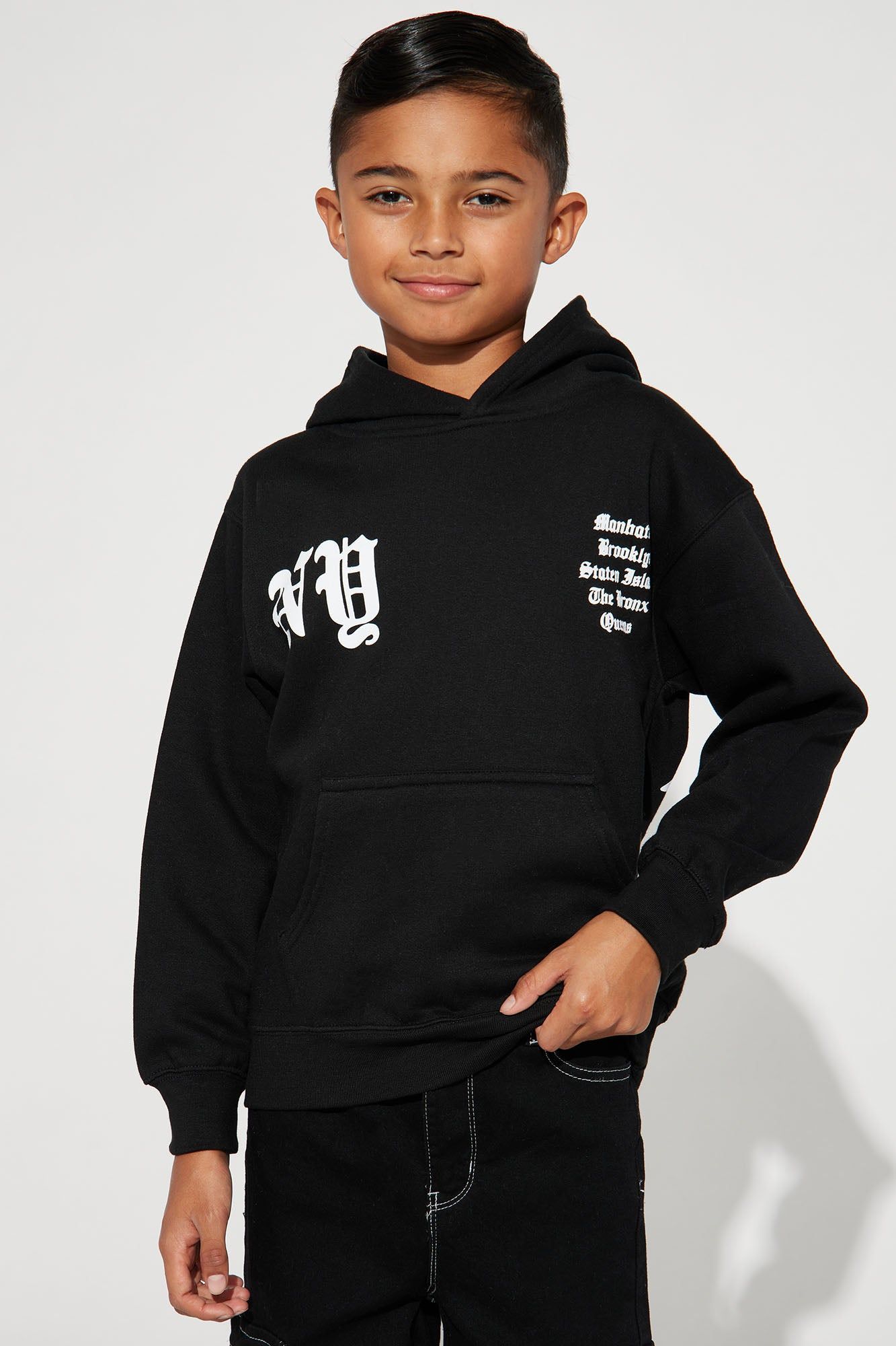 Mini New York Attitude Graphic Hoodie - Black sold by Fashion Nova product image thumbnail 2