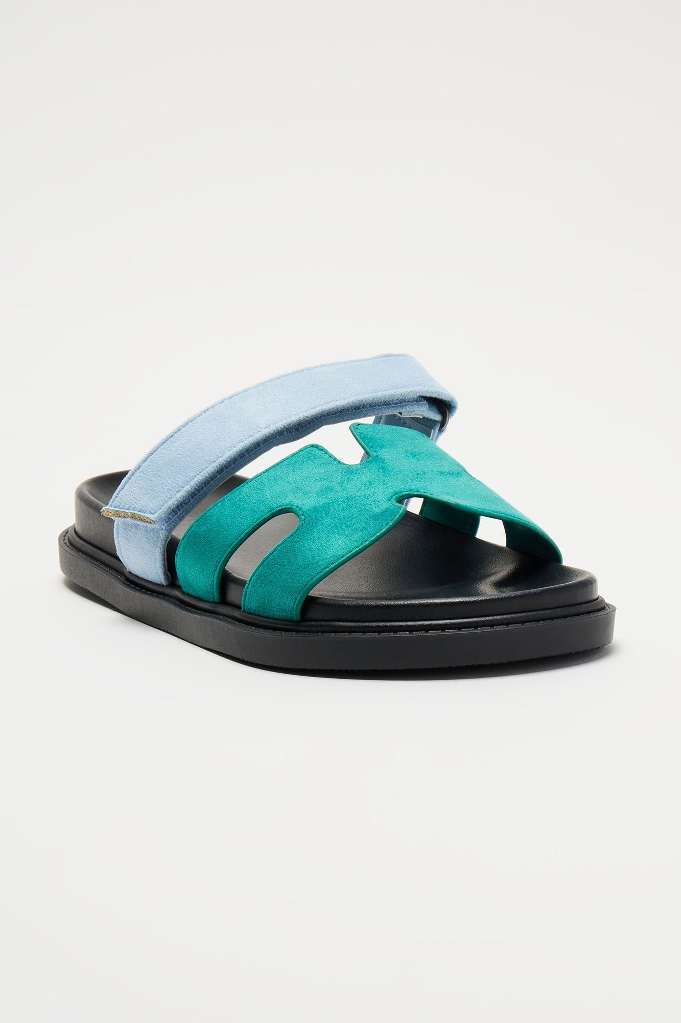 Agnes Flat Sandals - Green/combo sold by Fashion Nova product image thumbnail 3