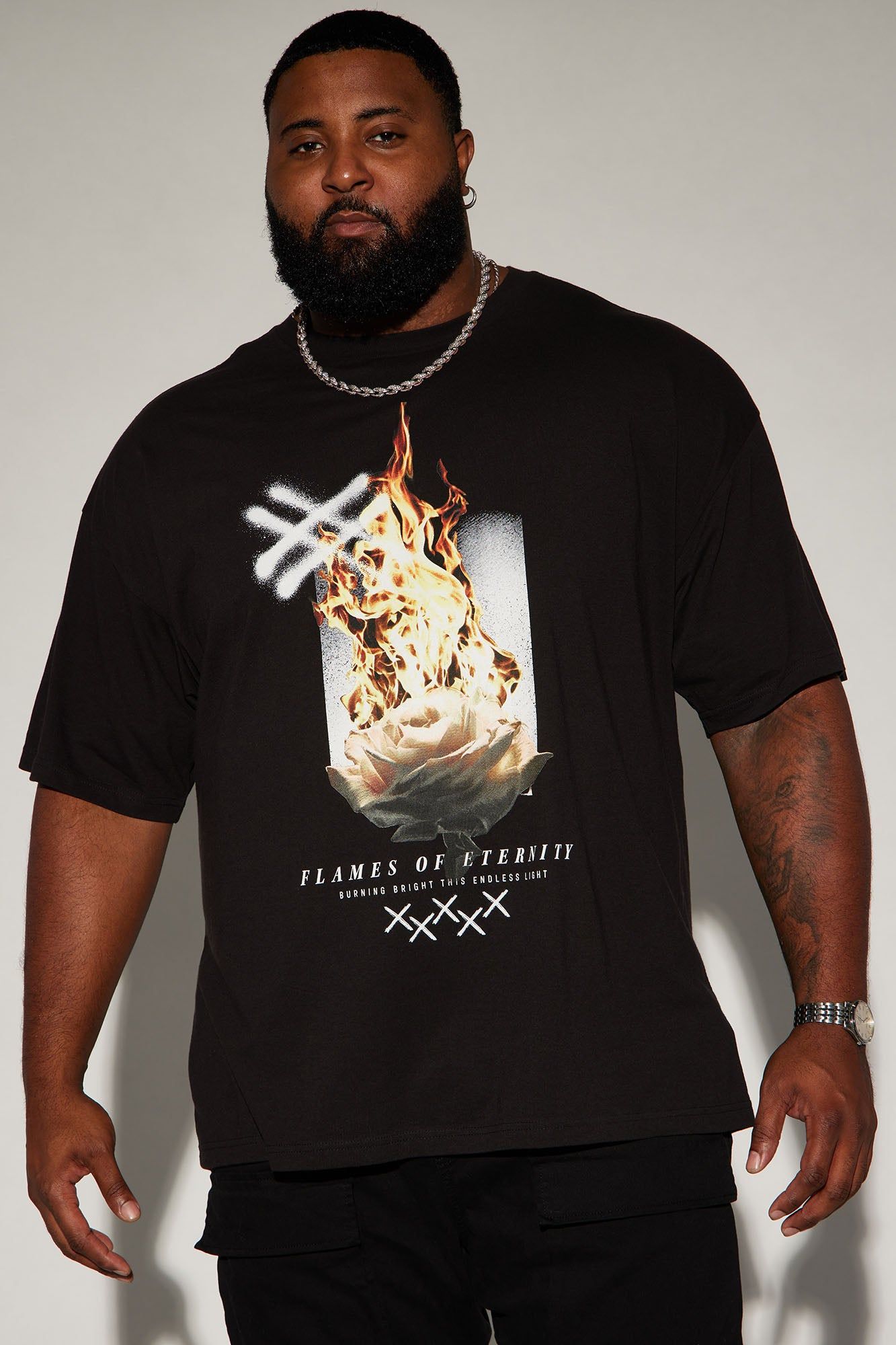 Burn Bright Short Sleeve Tee - Black sold by Fashion Nova product image thumbnail 4