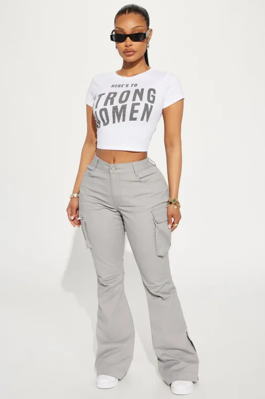 She's a Keeper Cargo Pant - Grey sold by Fashion Nova