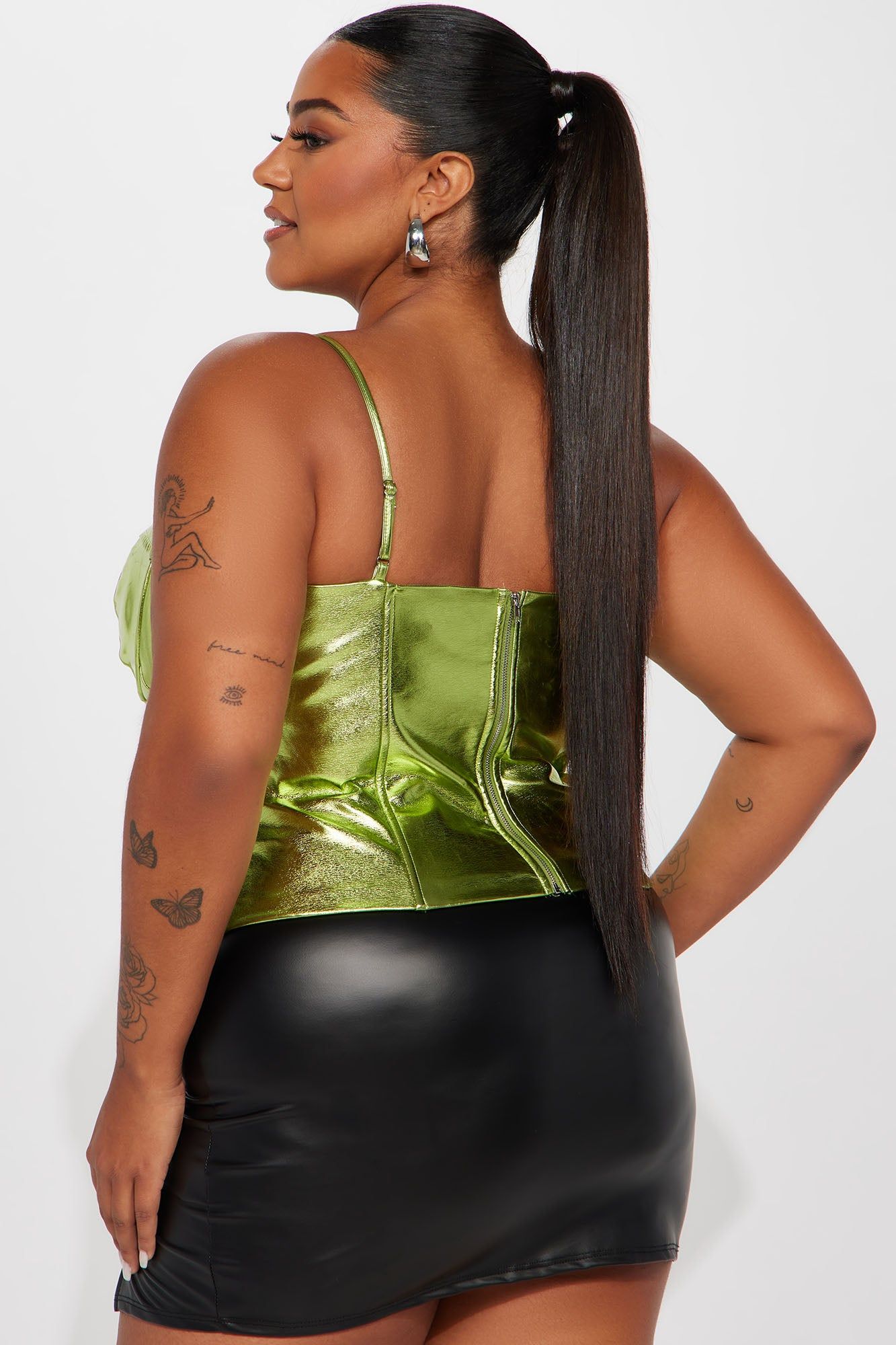 Mikayle Metallic Corset Top - Green sold by Fashion Nova product image thumbnail 6