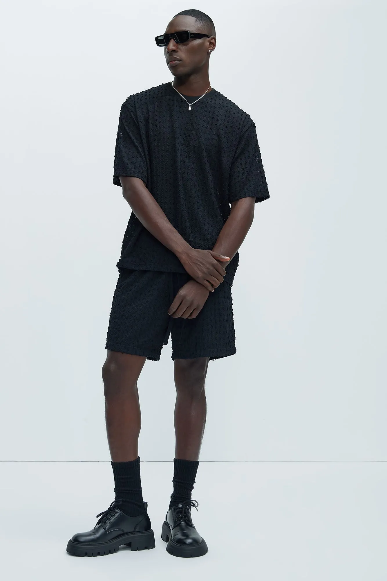 Pop Textured Crew Neck Tee - Black sold by Fashion Nova product image thumbnail 2