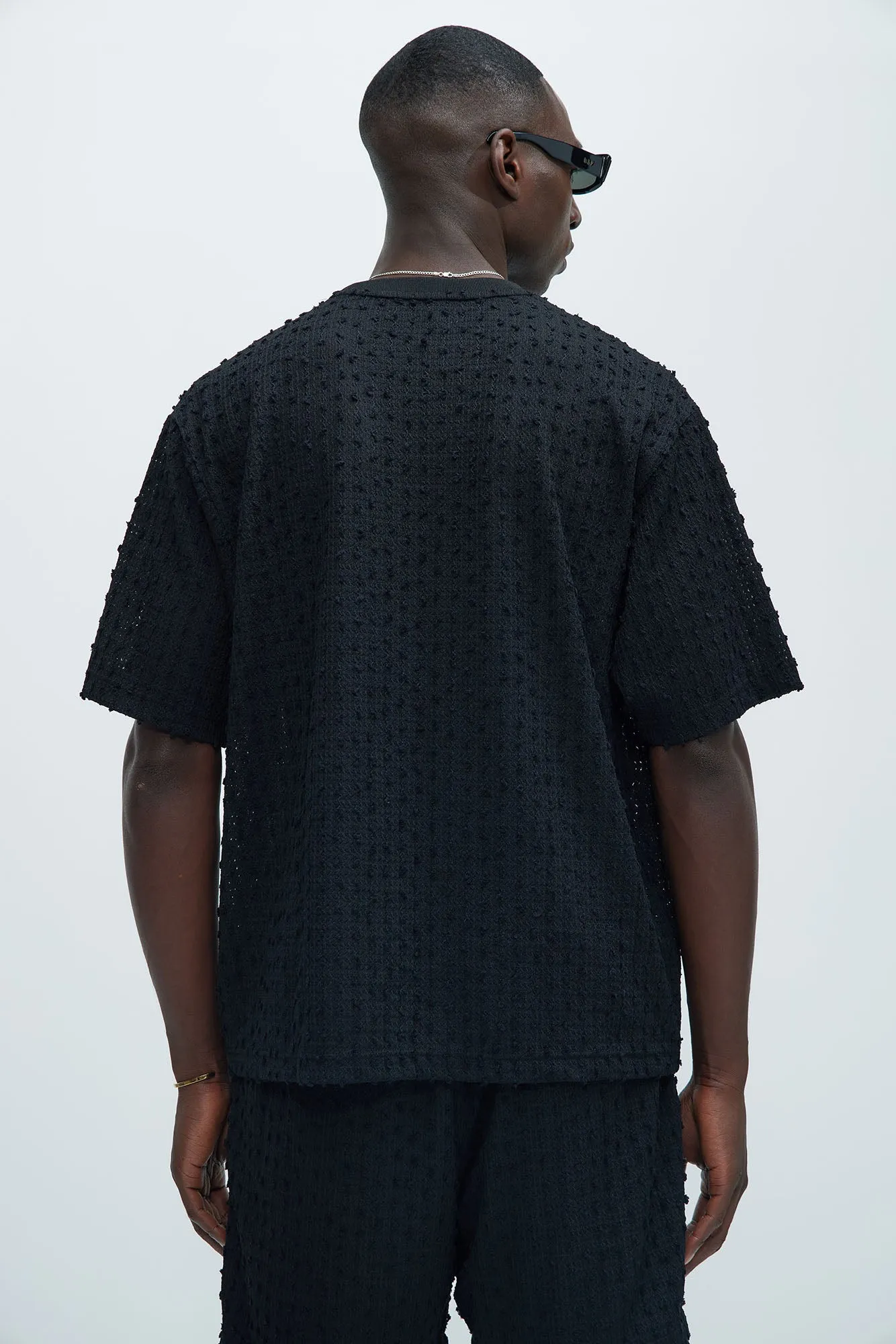 Pop Textured Crew Neck Tee - Black sold by Fashion Nova product image thumbnail 4