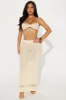Tropical Waves Crochet Skirt Set - Cream sold by Fashion Nova