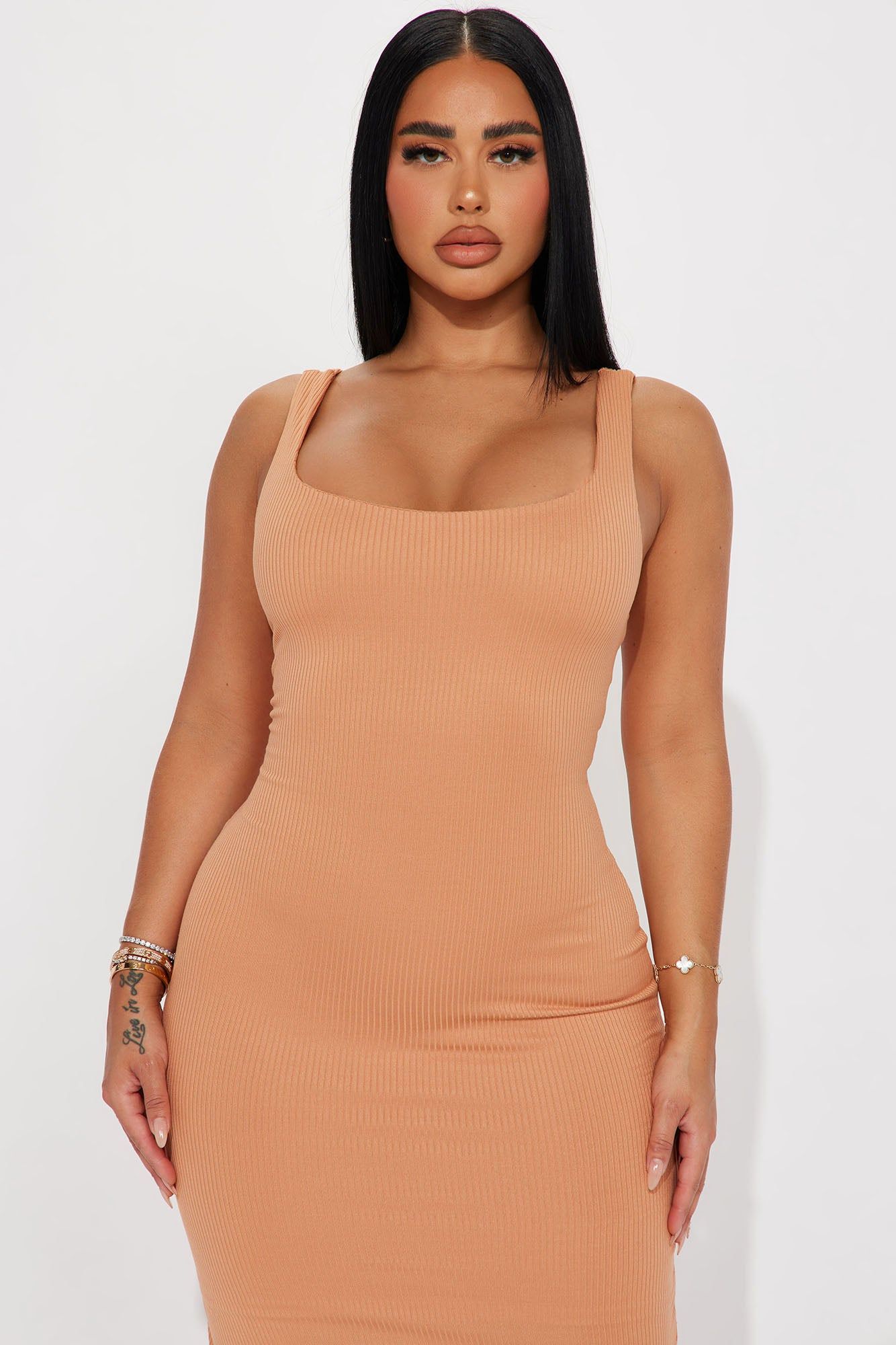 Alexis Ribbed Maxi Dress - Tan sold by Fashion Nova product image thumbnail 2