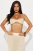 Tropical Waves Crochet Skirt Set - Cream sold by Fashion Nova