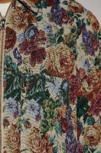 Bellevue Floral Tapestry Work Jacket - Green/combo sold by Fashion Nova