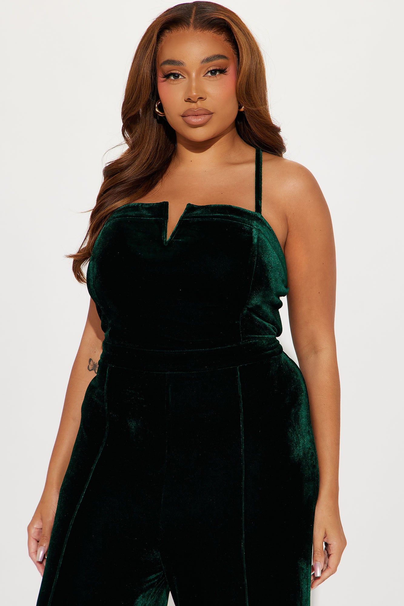 Matter Of Time Velvet Jumpsuit - Emerald sold by Fashion Nova product image thumbnail 5
