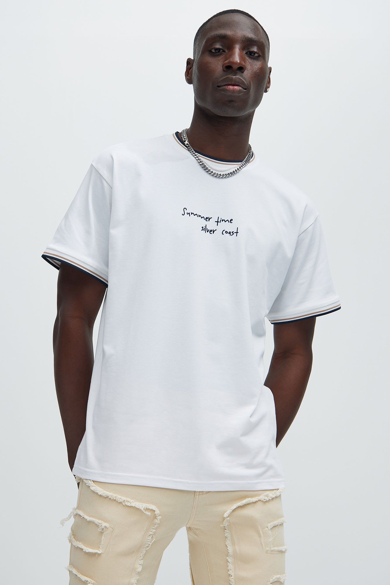 Contrary Short Sleeve Tee - White sold by Fashion Nova