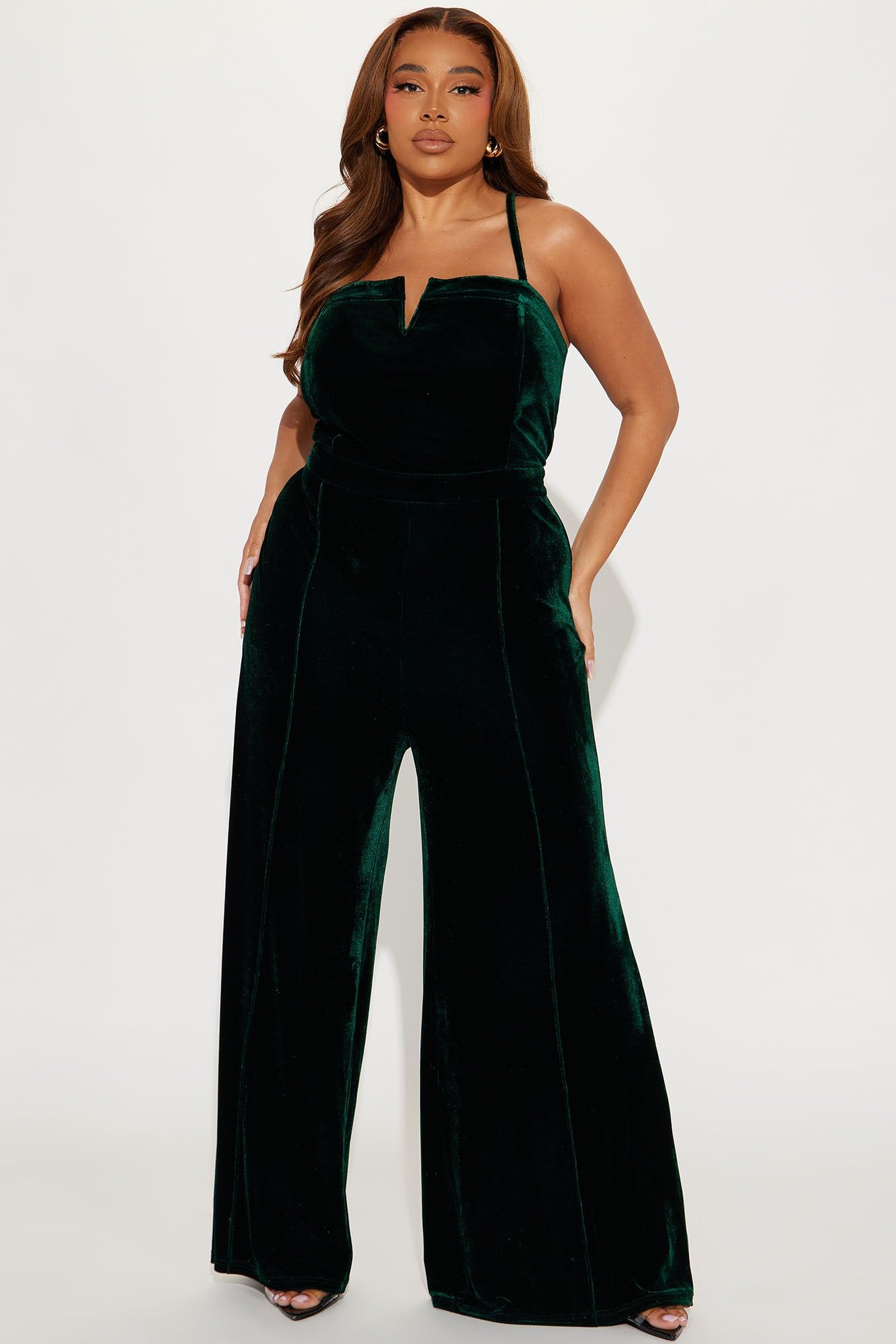 Matter Of Time Velvet Jumpsuit - Emerald sold by Fashion Nova product image thumbnail 4