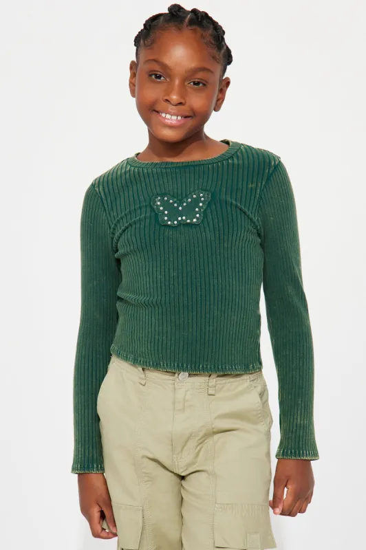 Mini Forever Evolving Knit Top - Hunter sold by Fashion Nova