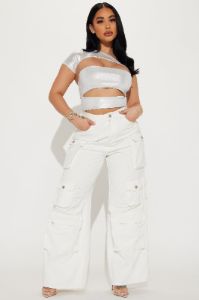 Starships Metallic Bodysuit - Silver sold by Fashion Nova