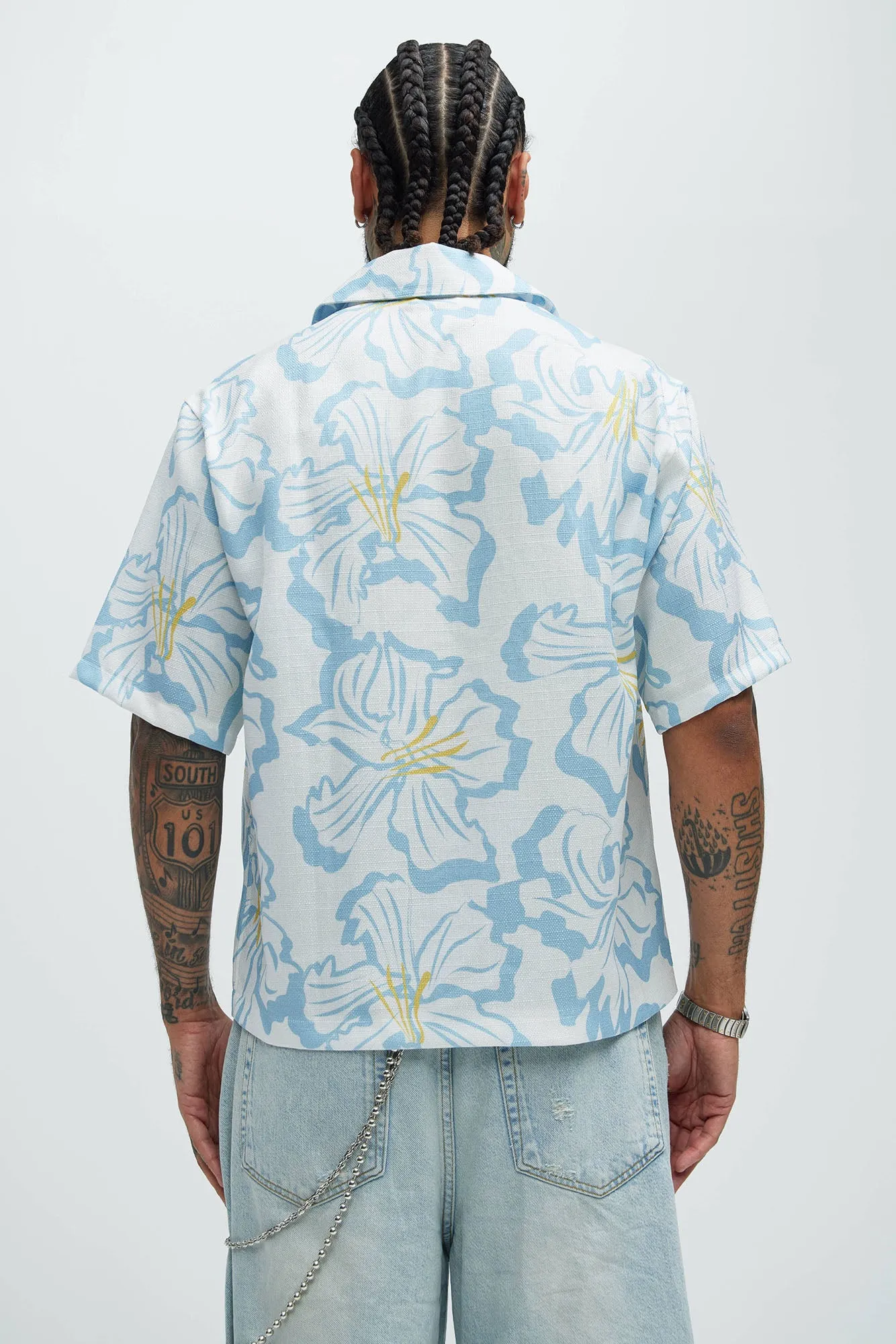 Get Away Floral Shirt - Blue/combo sold by Fashion Nova product image thumbnail 4