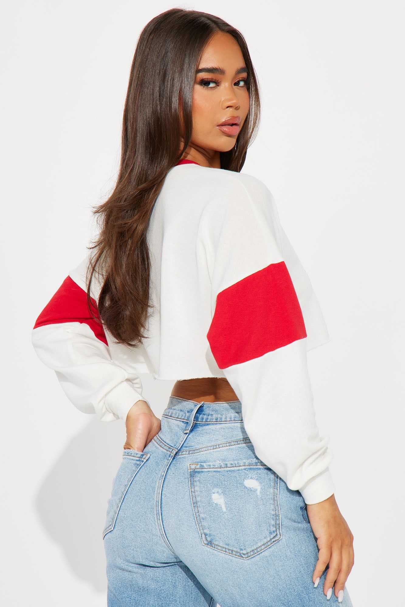 Manhattan NYC Crop Top - Red/combo sold by Fashion Nova product image thumbnail 3