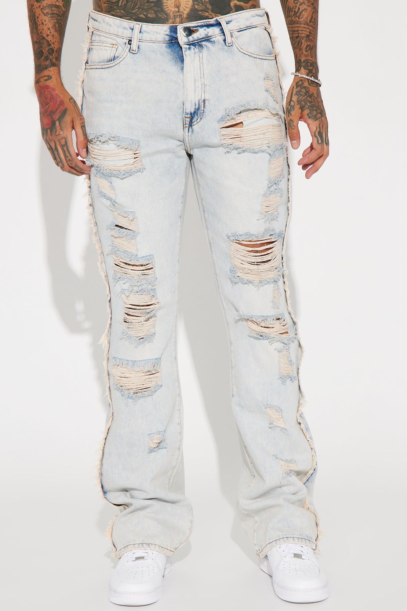 Enduring Dream Slim Stacked Flare Jeans - Light Blue Wash sold by Fashion Nova product image thumbnail 4