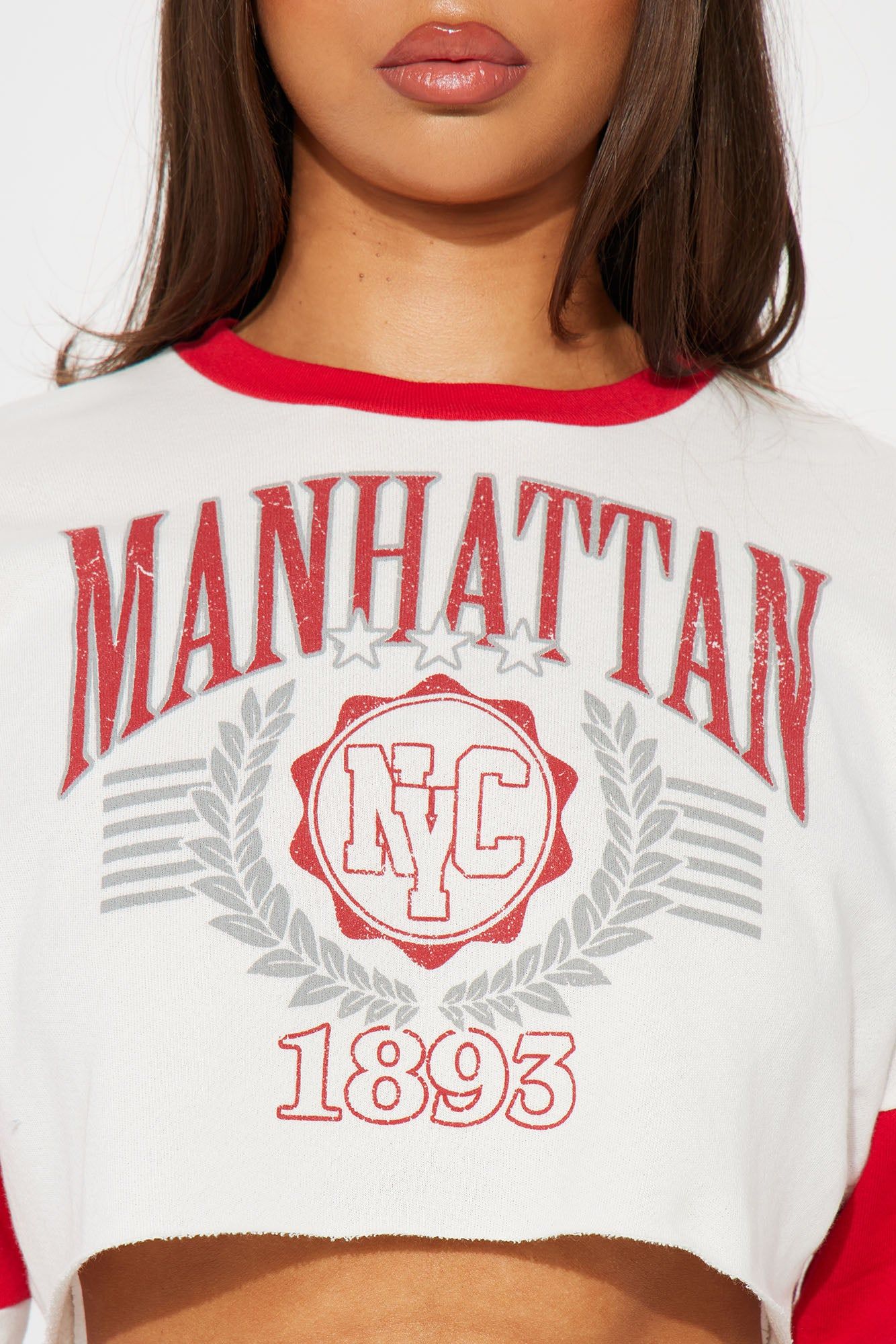 Manhattan NYC Crop Top - Red/combo sold by Fashion Nova product image thumbnail 4
