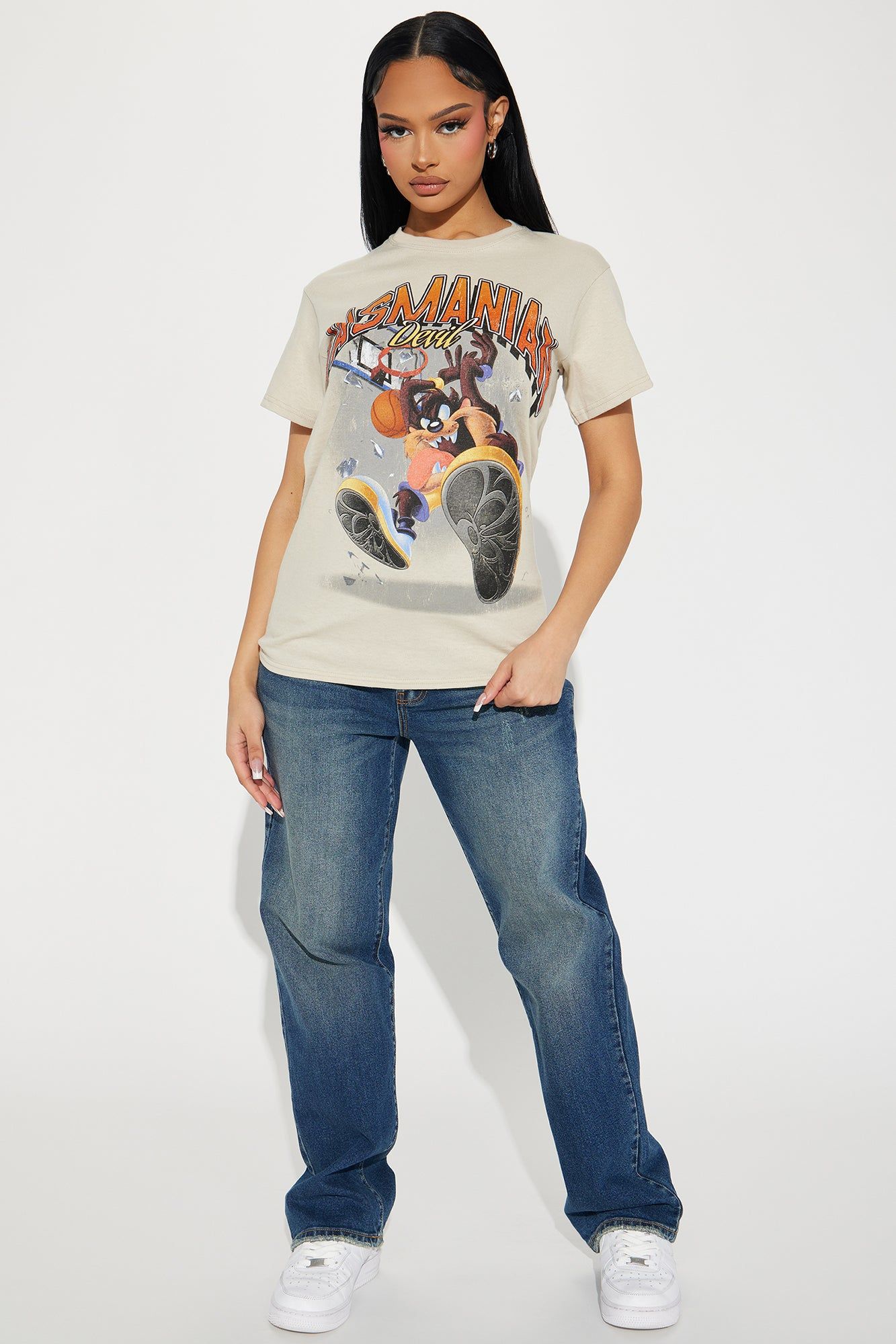 Tasmanian Dunk Graphic Tee - Beige sold by Fashion Nova product image thumbnail 2