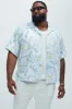 Get Away Floral Shirt - Blue/combo sold by Fashion Nova