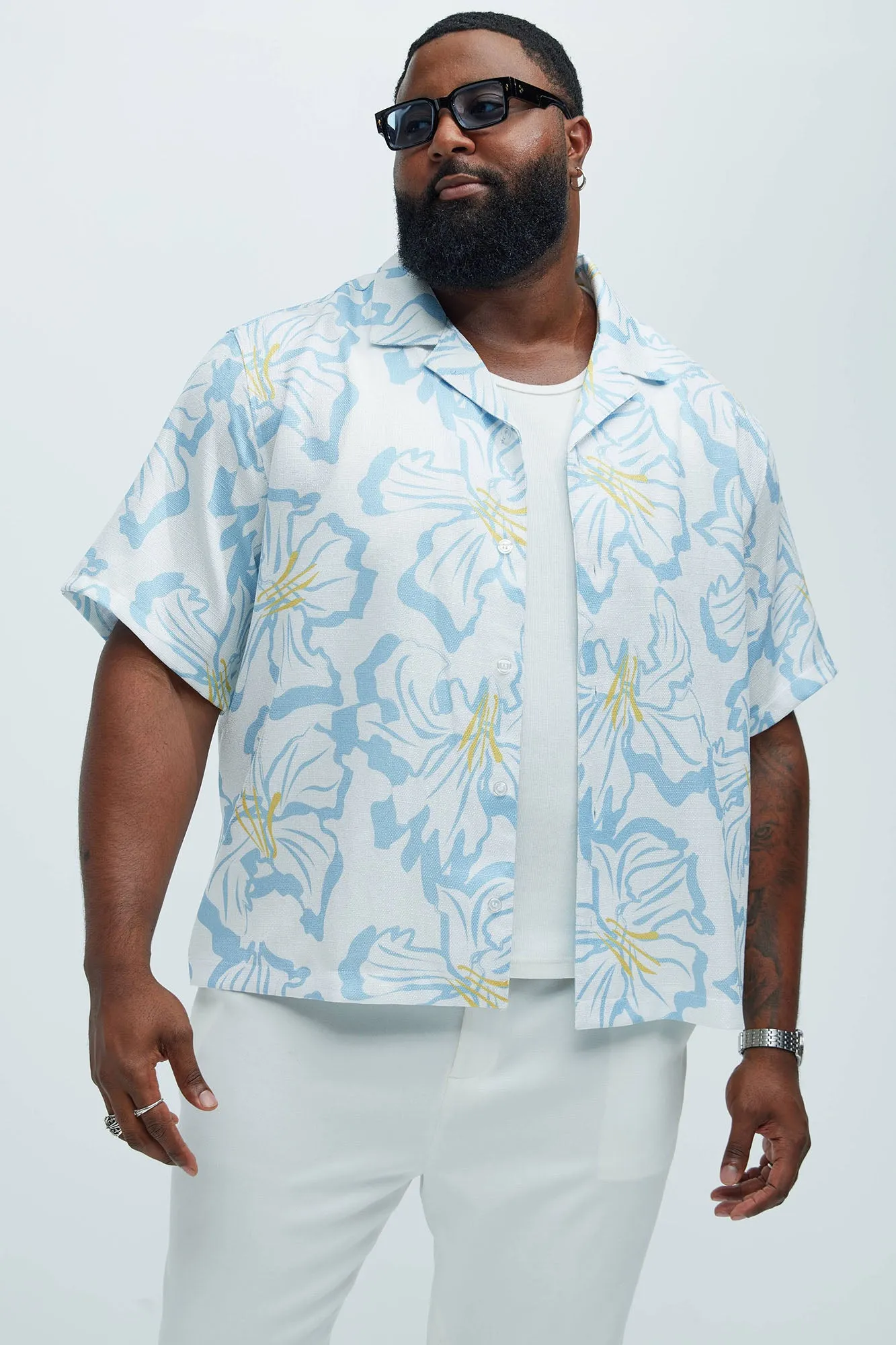 Get Away Floral Shirt - Blue/combo sold by Fashion Nova product image thumbnail 5