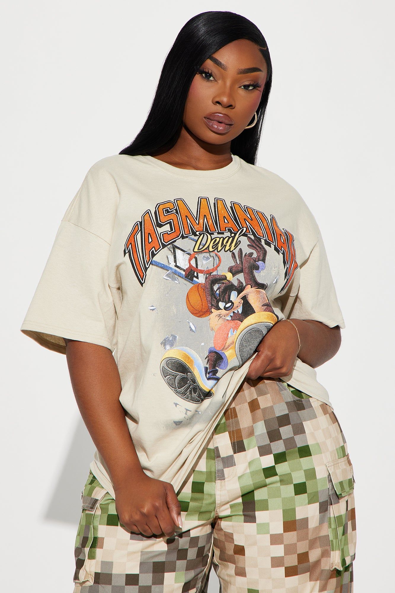 Tasmanian Dunk Graphic Tee - Beige sold by Fashion Nova product image thumbnail 4