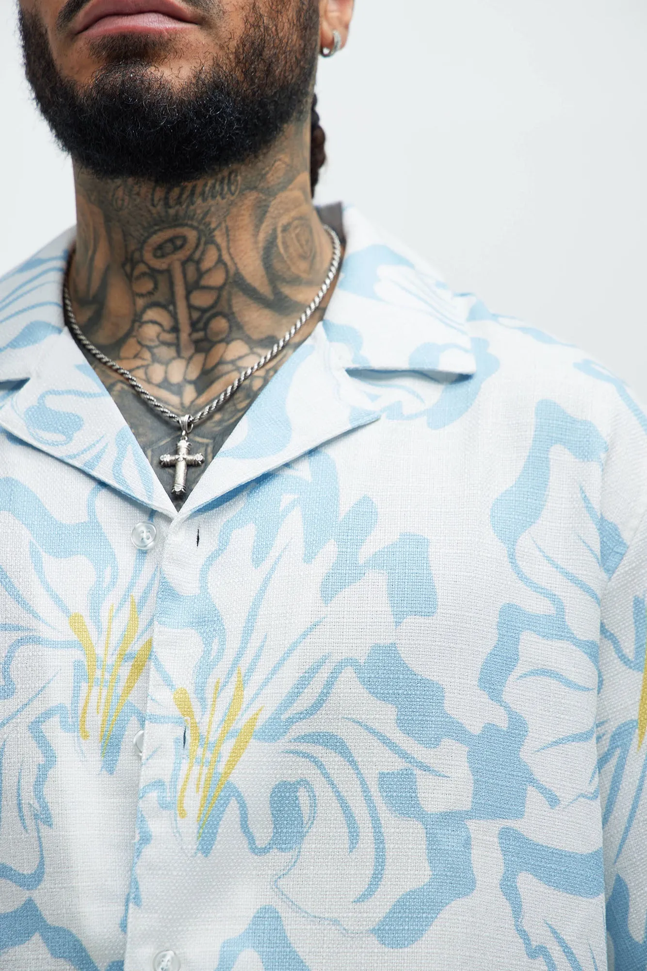 Get Away Floral Shirt - Blue/combo sold by Fashion Nova product image thumbnail 3