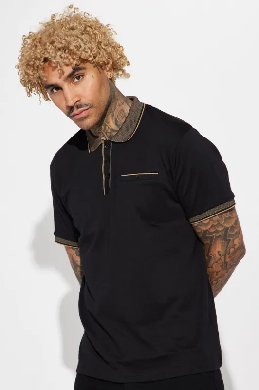 Classy Short Sleeve Polo - Black sold by Fashion Nova