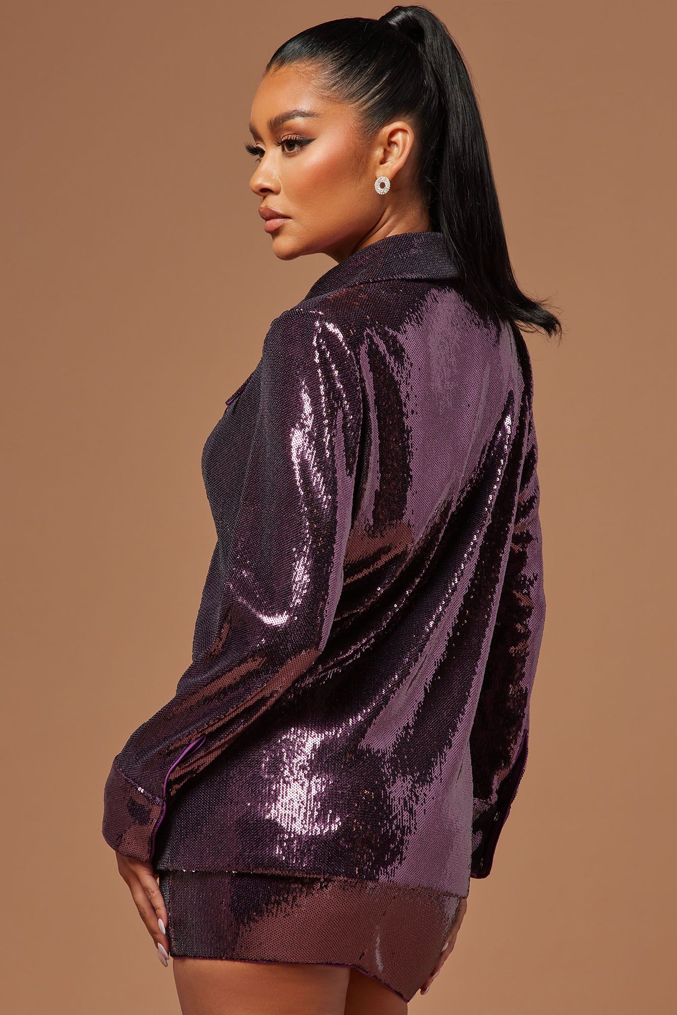 Karla Sequin Skirt Set - Plum sold by Fashion Nova product image thumbnail 3