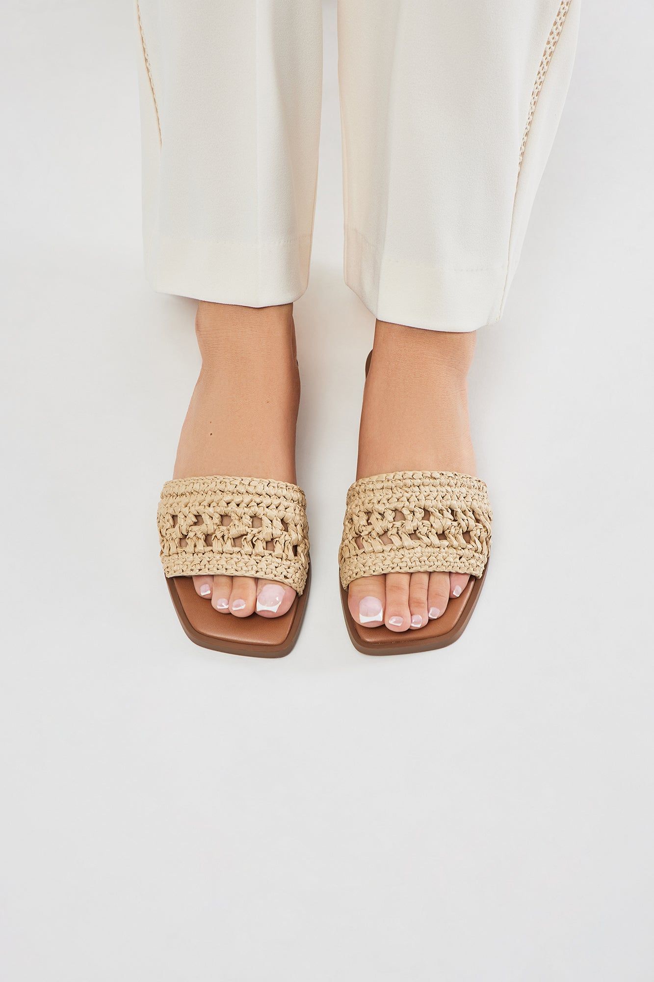 Follow Me There Crochet Flat Sandals - Beige sold by Fashion Nova product image thumbnail 3