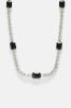 Gemmed Out Necklace - Silver/Black sold by Fashion Nova