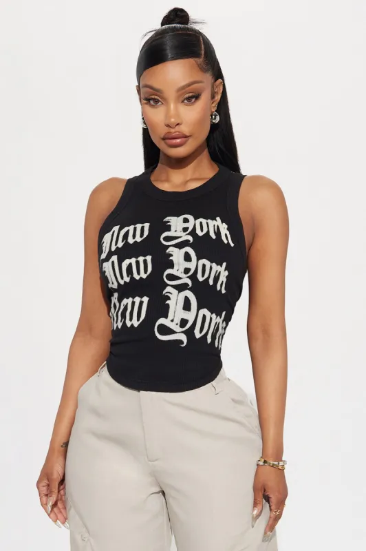 New York Backless Washed Tee - Black Wash sold by Fashion Nova