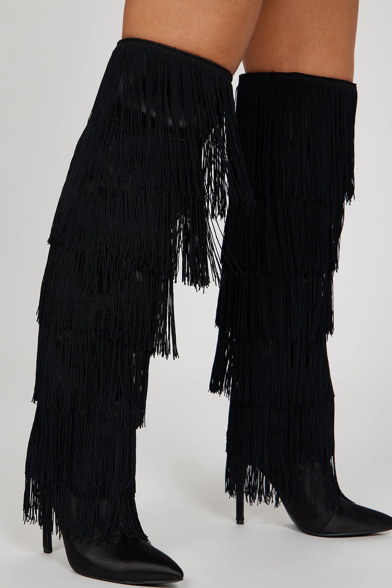 Baddies Only Knee High Heeled Boots - Black sold by Fashion Nova product image thumbnail 3