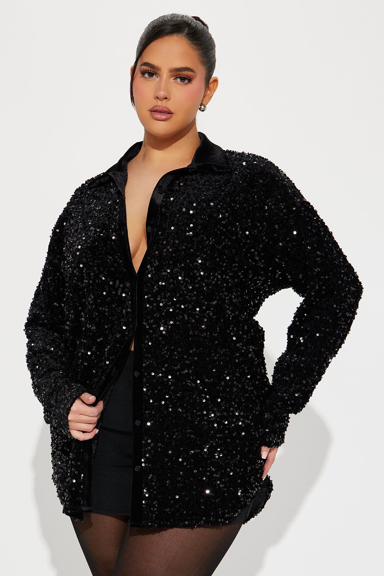 Brightest Star Sequin Top - Black sold by Fashion Nova product image thumbnail 4