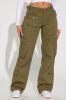 High Standards Wide Leg Cargo Pant - Olive sold by Fashion Nova