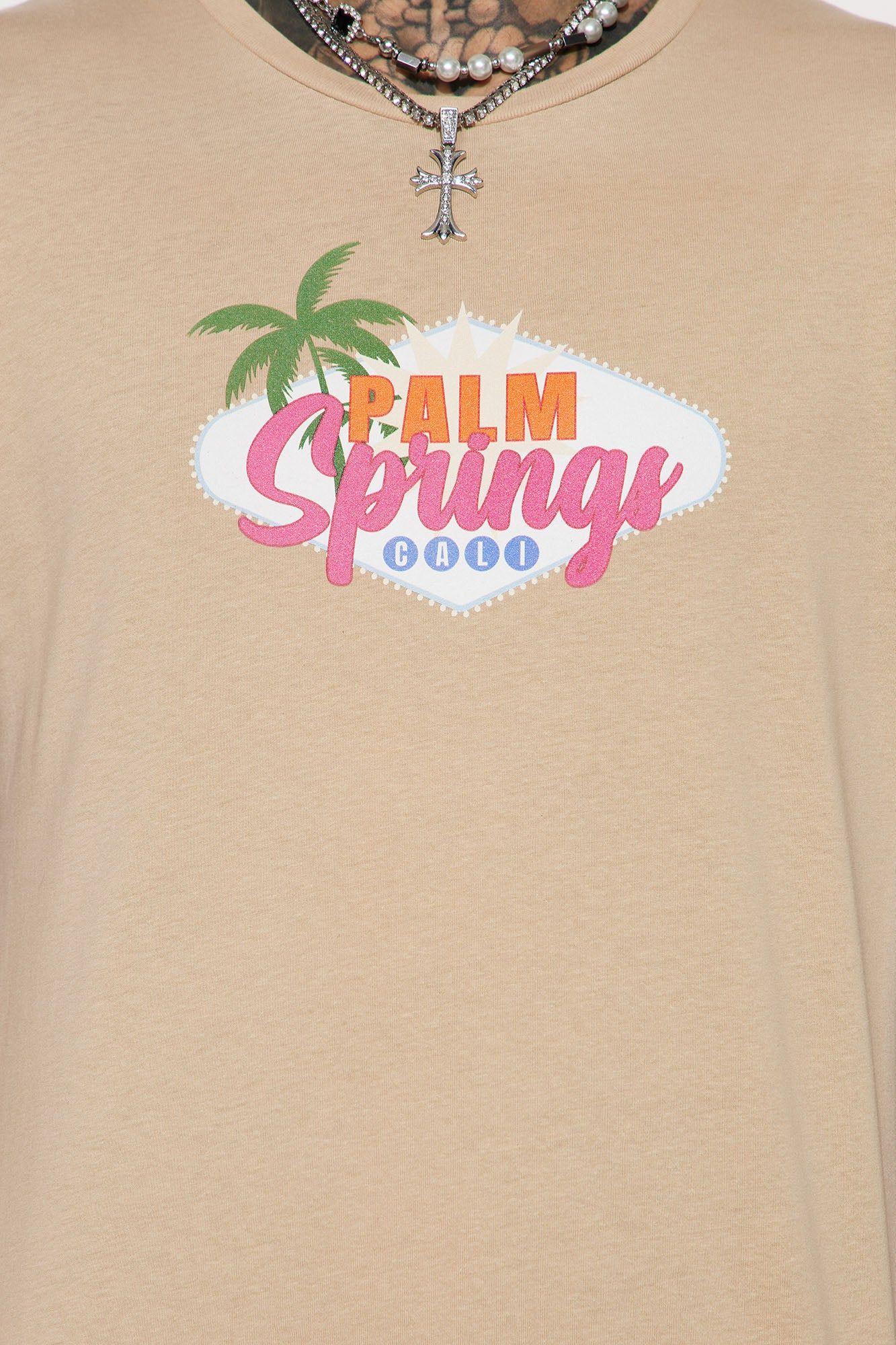 Palm Springs Cali Short Sleeve Tee - Tan sold by Fashion Nova product image thumbnail 3