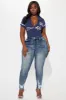 Long Story Short Sculpting Stretch Skinny Jeans - Medium Wash sold by Fashion Nova