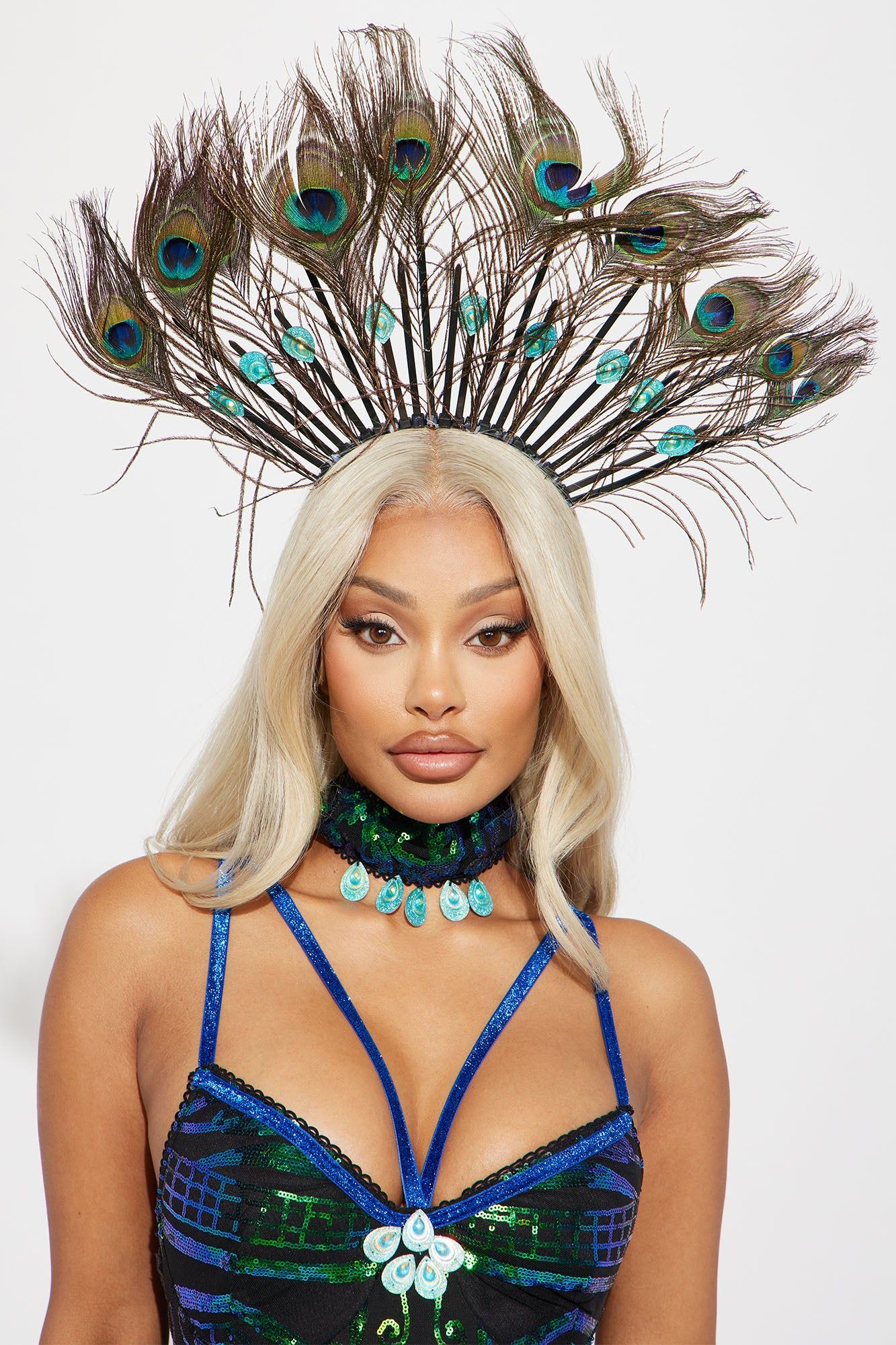 Pretty Peacock Princess 3 Piece Costume Set - Green sold by Fashion Nova product image thumbnail 2