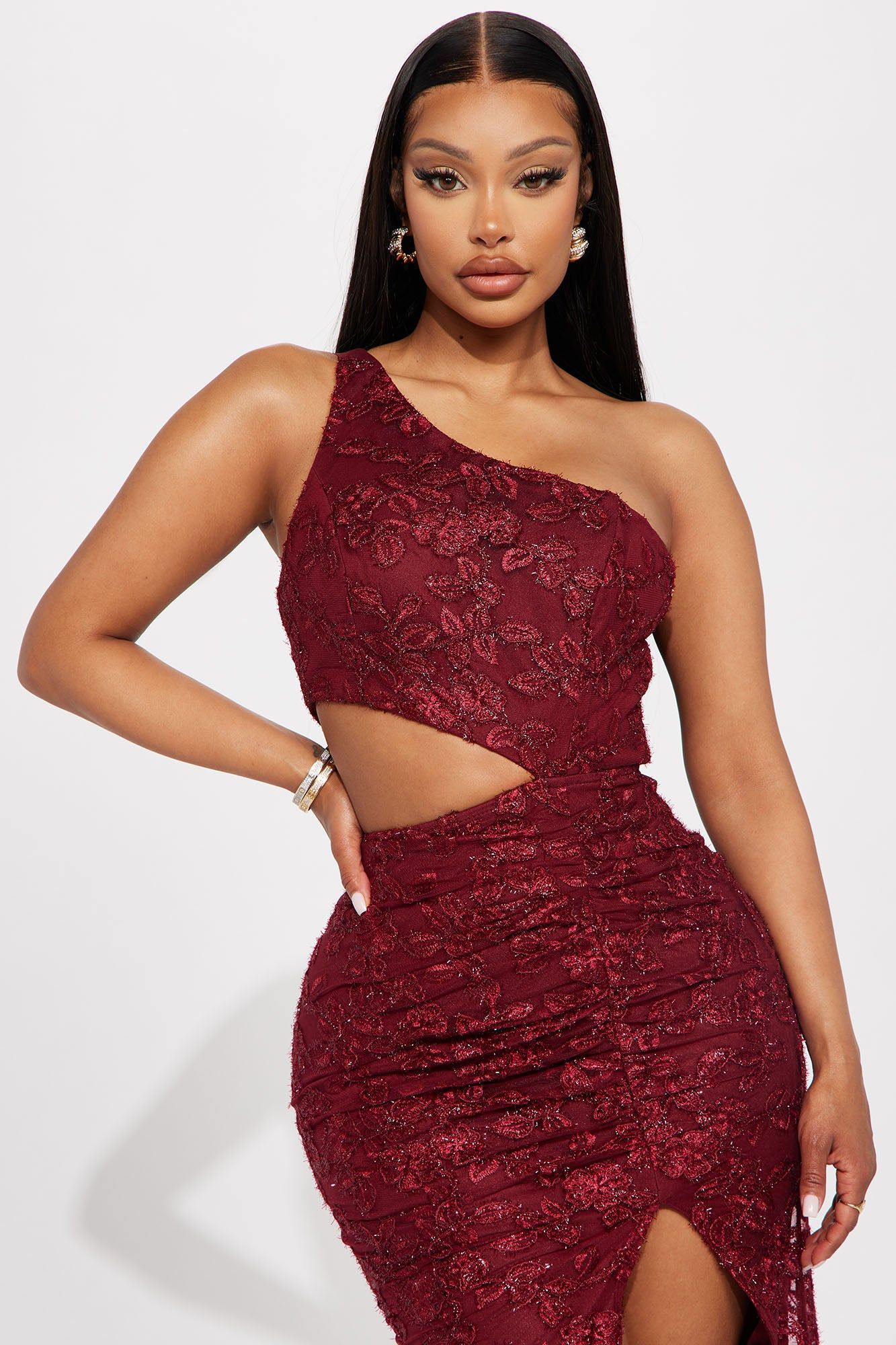 Brinley Lace Gown - Wine sold by Fashion Nova product image thumbnail 2