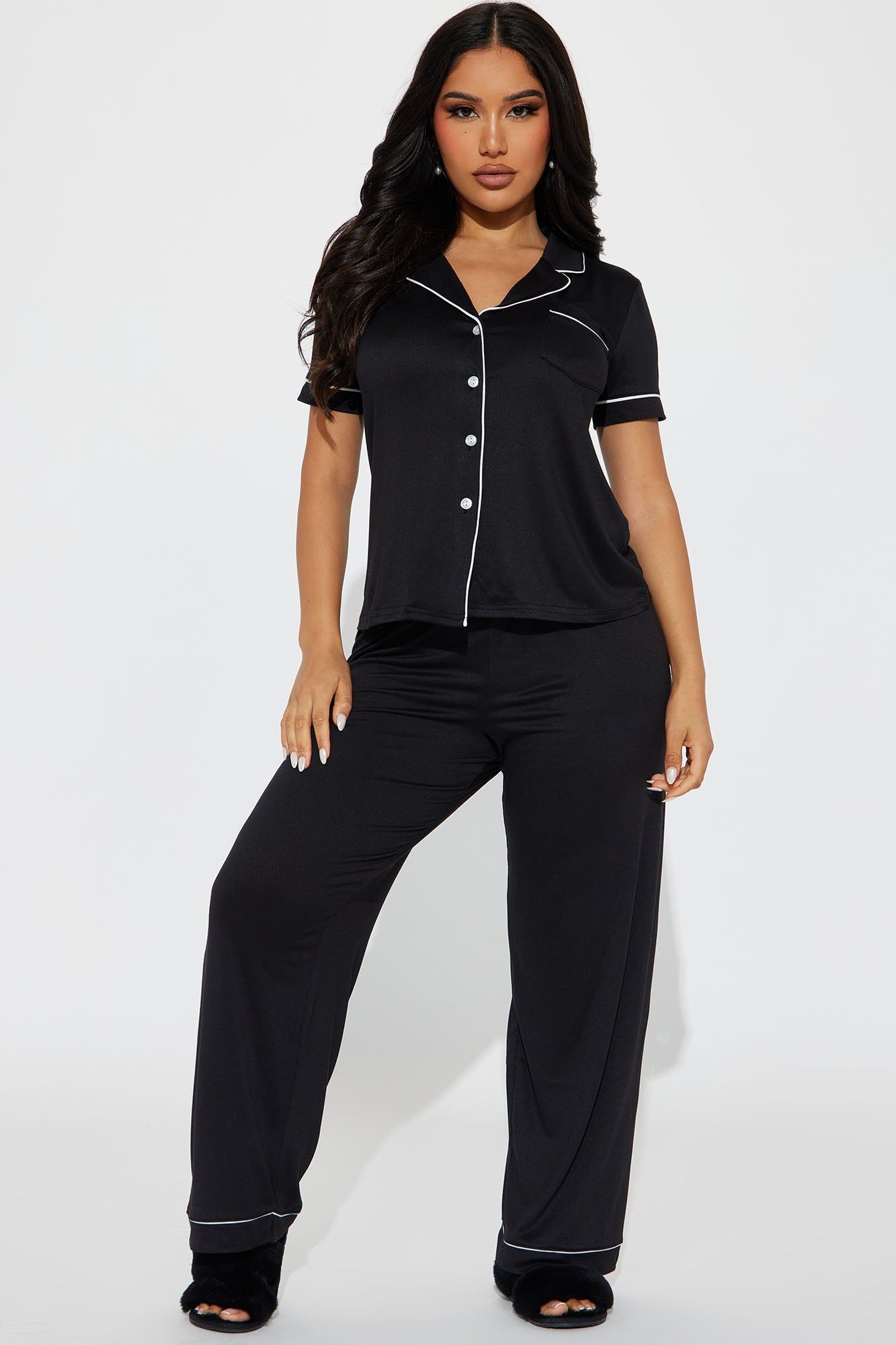 Hit Snooze PJ Pant Set - Black sold by Fashion Nova