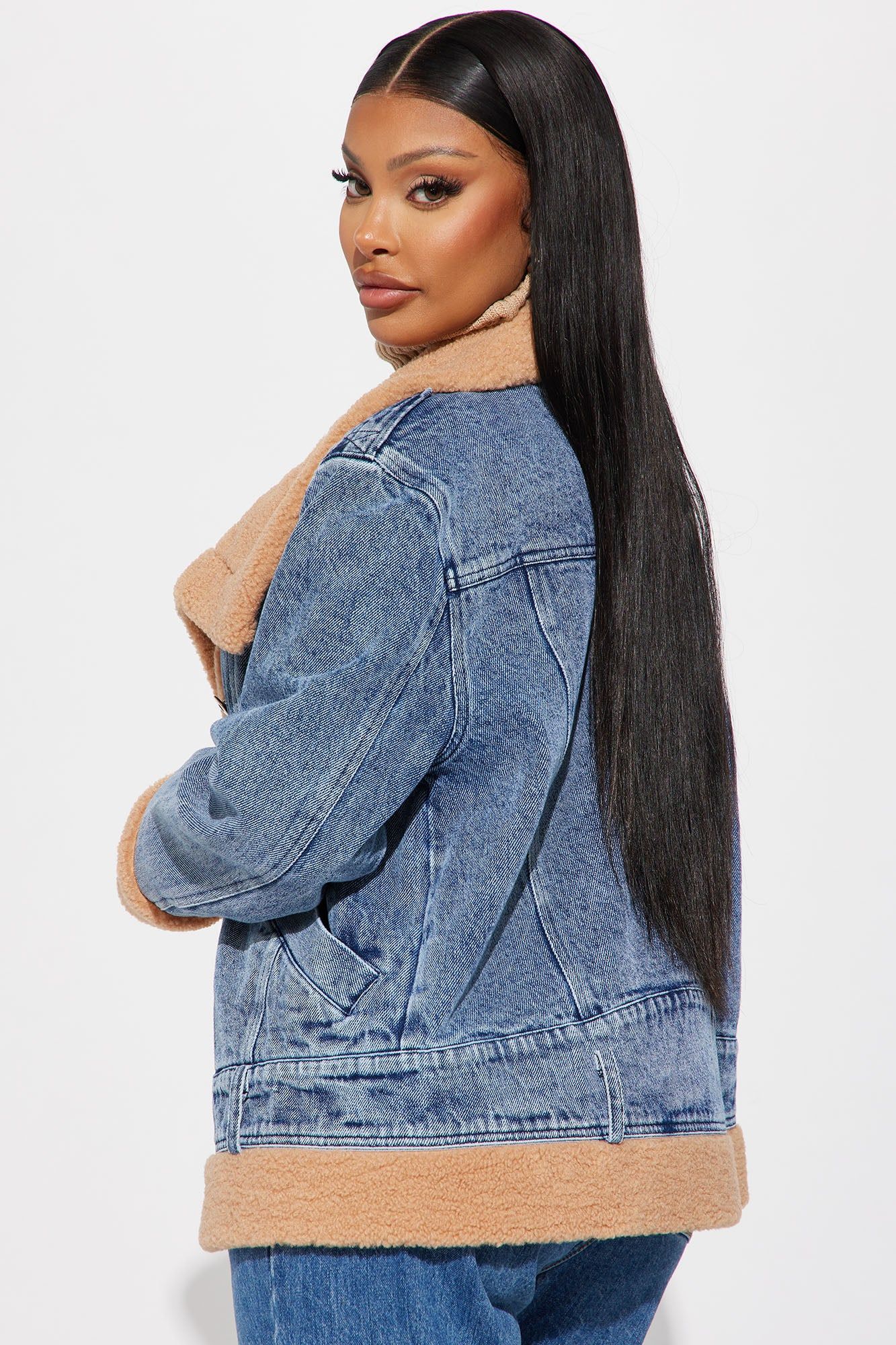 Chloe Denim Moto Jacket - Light Wash sold by Fashion Nova product image thumbnail 3