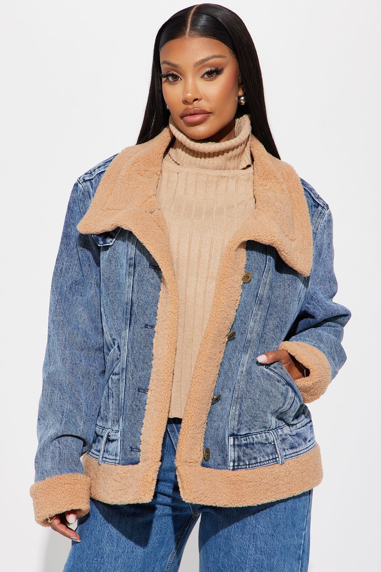 Chloe Denim Moto Jacket - Light Wash sold by Fashion Nova