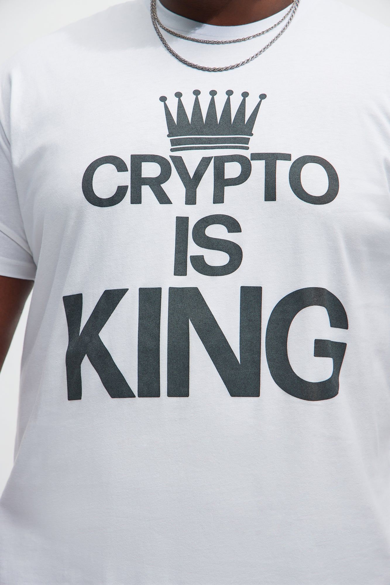 Crypto Is King Short Sleeve Tee - White sold by Fashion Nova product image thumbnail 5