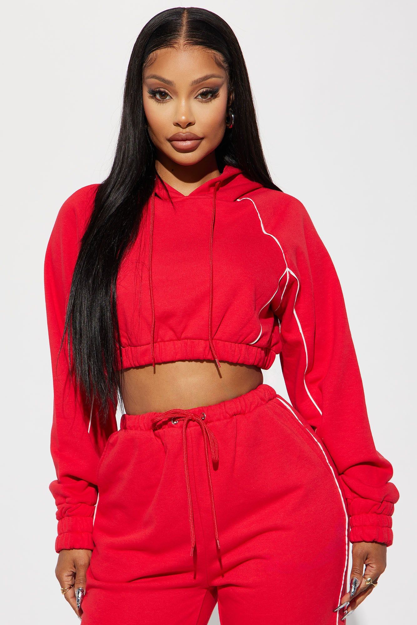Good Moves Lounge Hoodie - Red sold by Fashion Nova