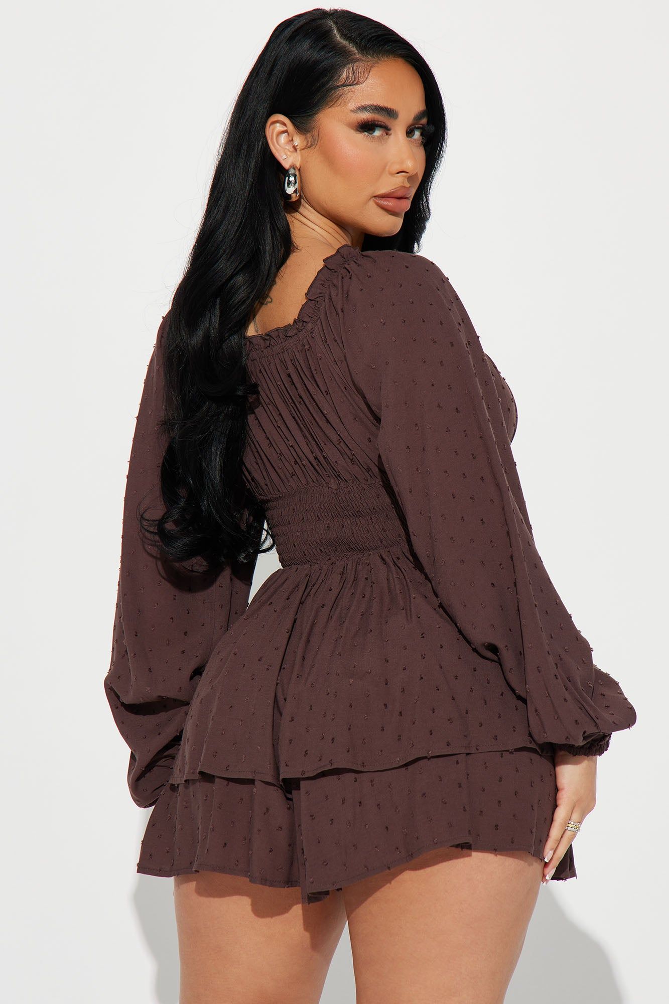 Count On You Romper - Chocolate sold by Fashion Nova product image thumbnail 2