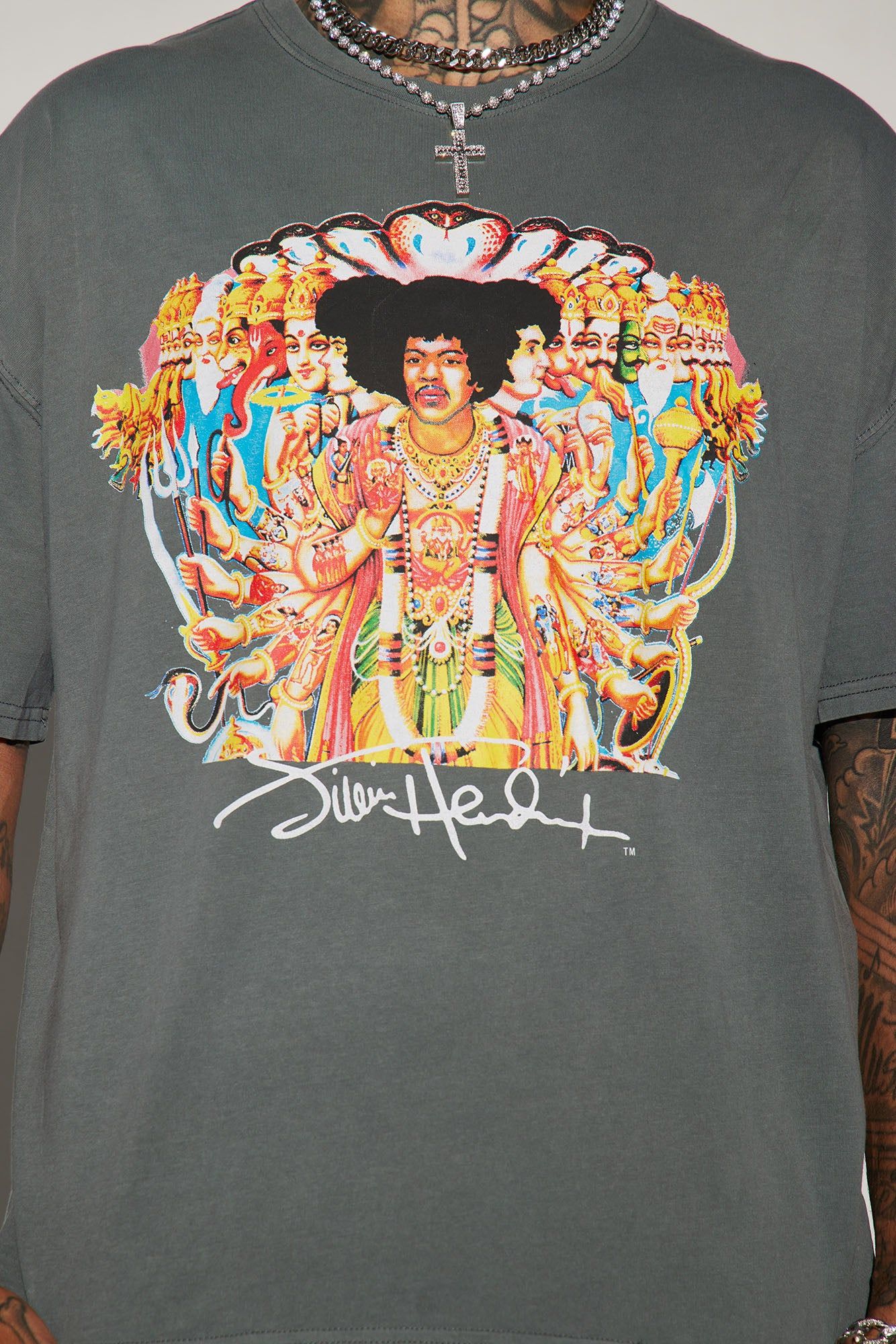 Jimi Hendrix Oversized Short Sleeve Tee - Black sold by Fashion Nova product image thumbnail 3
