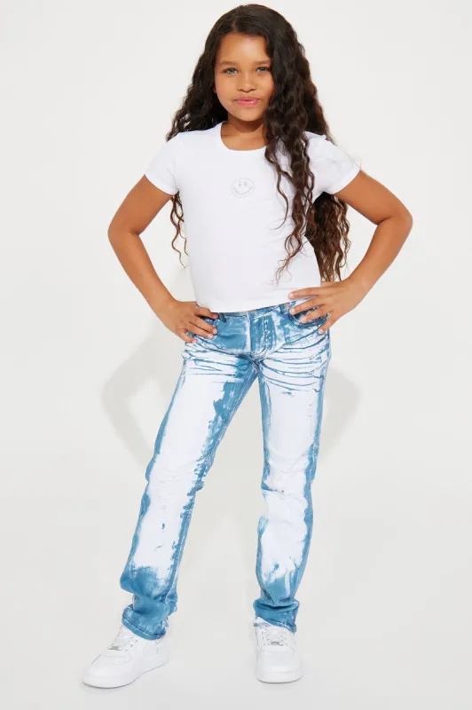 Mini Chasing The Sunshine Skinny Jeans - Navy Wash sold by Fashion Nova