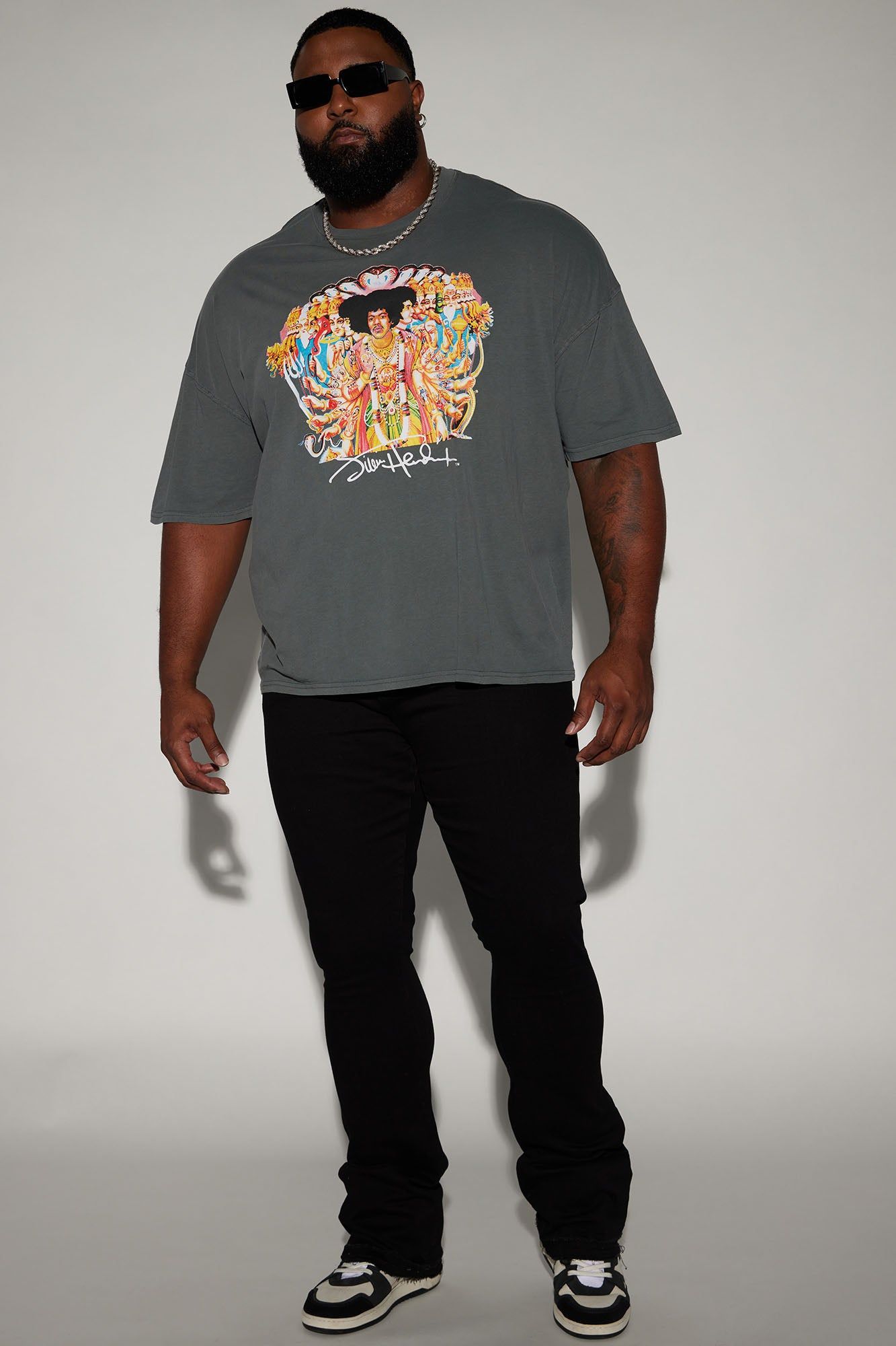 Jimi Hendrix Oversized Short Sleeve Tee - Black sold by Fashion Nova product image thumbnail 5