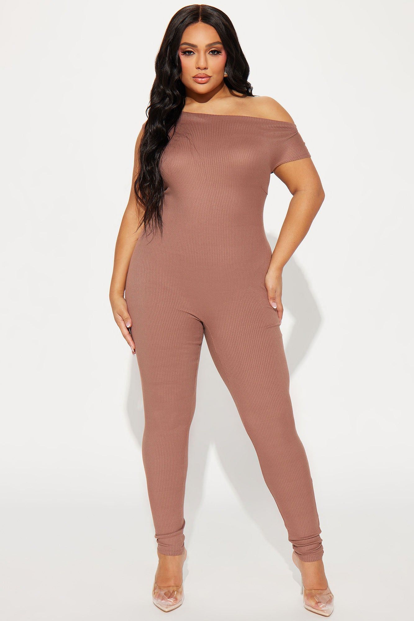 The Main Mood Ribbed Jumpsuit - Mocha sold by Fashion Nova product image thumbnail 4